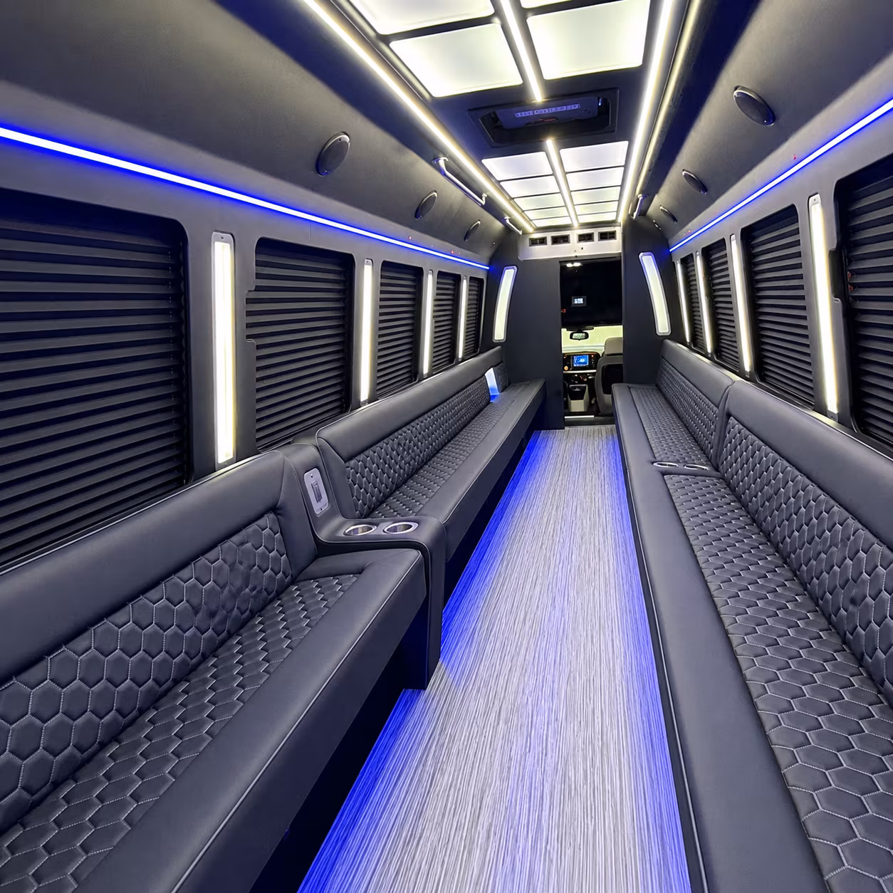 cherry hill party bus rental interior
